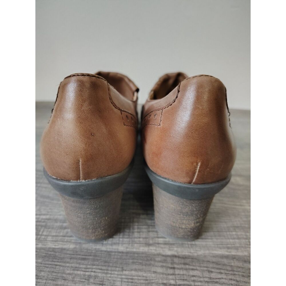 Earth Sundowner Cinnamon Leather Kiltie Tassel Block Heel Dress Shoes 9.5B - Picture 7 of 10